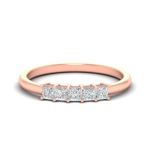 half-carat-princess-cut-five-stone-diamond-ring-in-rose-gold-fdwb8008prsleep-0.50ct-nl-rg