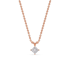 Princess Cut Solitaire Kite Diamond Pendant