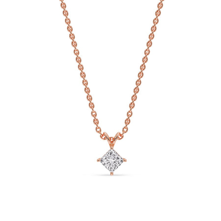 Princess Cut Solitaire Kite Diamond Pendant