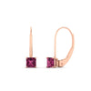 Load image into Gallery viewer, half-carat-princess-cut-pink-sapphire-lever-back-earrings-in-rose-gold-FDEAR9225PRGSADRPI-0.50CT-NL-RG