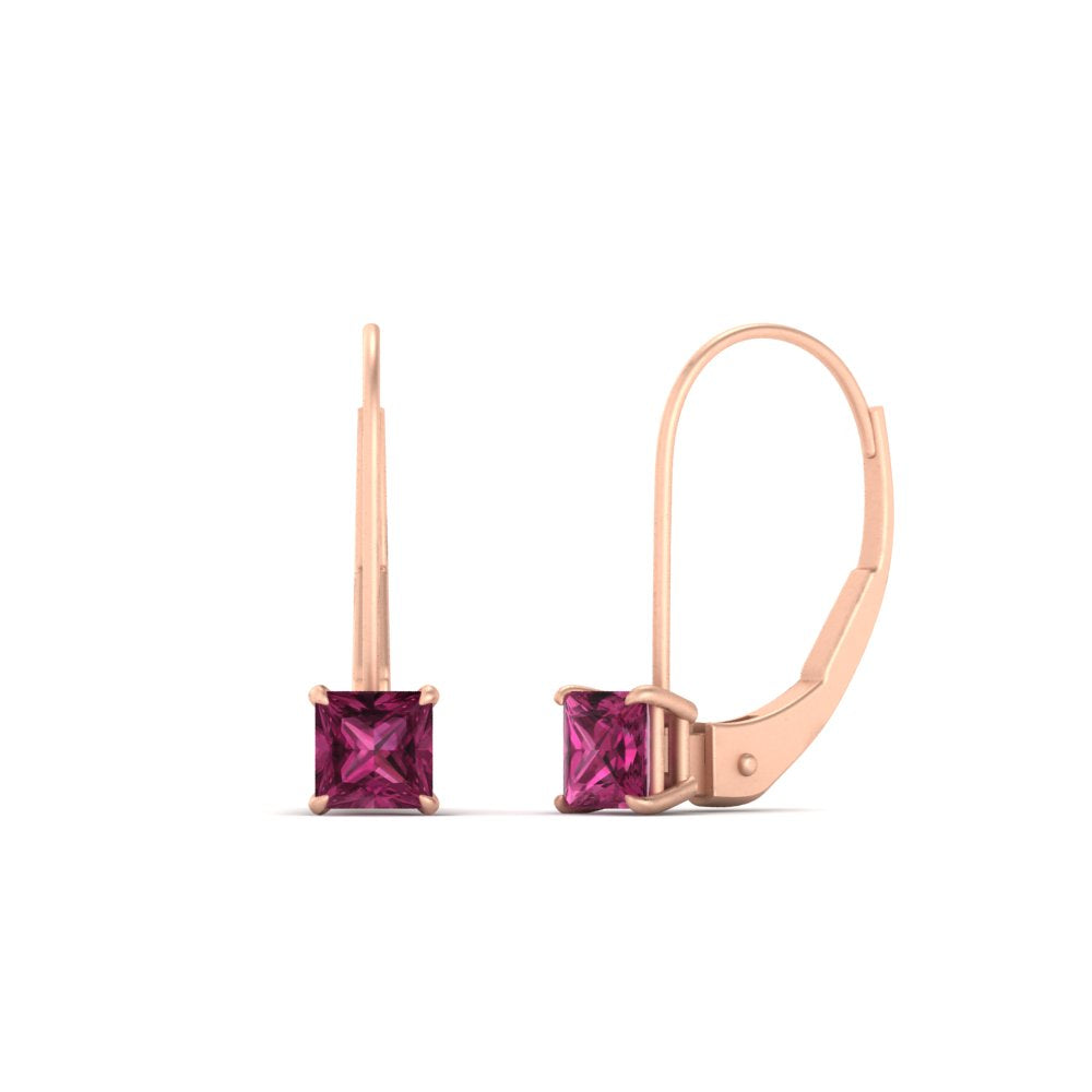 half-carat-princess-cut-pink-sapphire-lever-back-earrings-in-rose-gold-FDEAR9225PRGSADRPI-0.50CT-NL-RG