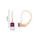 Thumbnail 14 - half-carat-princess-cut-pink-sapphire-lever-back-earrings-in-rose-gold-FDEAR9225PRGSADRPI-0.50CT-NL-RG
