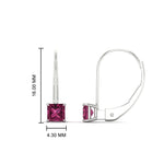 Load image into Gallery viewer, half-carat-princess-cut-pink-sapphire-lever-back-earrings-in-white-gold-FDEAR9225PRGSADRPI-0.50CT-NL-WG
