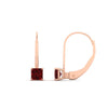 Load image into Gallery viewer, half-carat-princess-cut-ruby-lever-back-earrings-in-rose-gold-FDEAR9225PRGRUDR-0.50CT-NL-RG