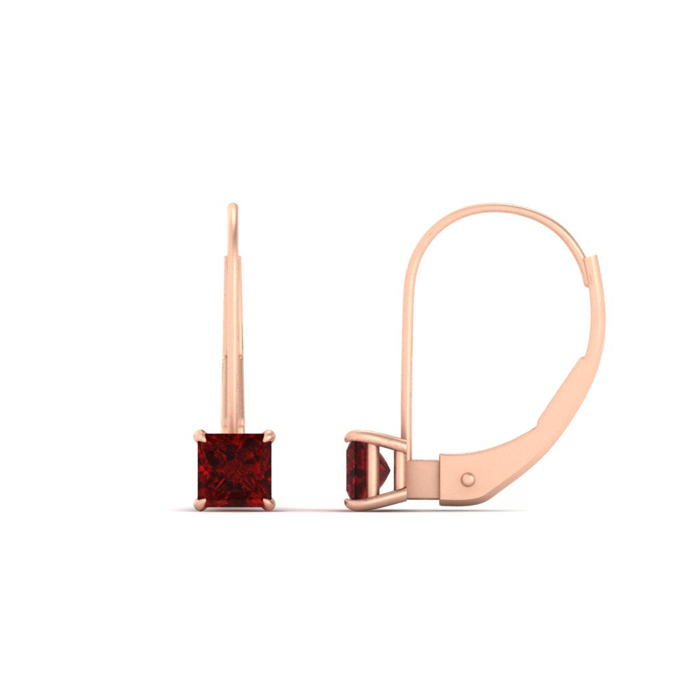 half-carat-princess-cut-ruby-lever-back-earrings-in-rose-gold-FDEAR9225PRGRUDR-0.50CT-NL-RG