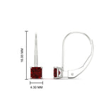 Load image into Gallery viewer, half-carat-princess-cut-ruby-lever-back-earrings-in-white-gold-FDEAR9225PRGRUDR-0.50CT-NL-WG
