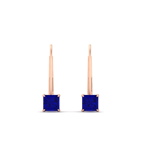 half-carat-princess-cut-sapphire-lever-back-earrings-in-rose-gold-FDEAR9225PRGSABL-0.50CT-NL-RG