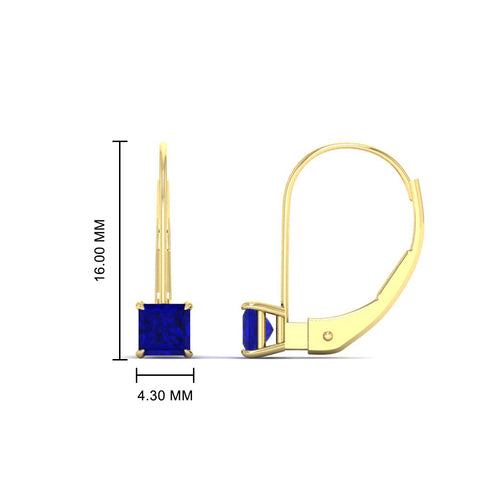 half-carat-princess-cut-sapphire-lever-back-earrings-in-yellow-gold-FDEAR9225PRGSABL-0.50CT-NL-YG
