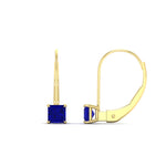 Load image into Gallery viewer, half-carat-princess-cut-sapphire-lever-back-earrings-in-yellow-gold-FDEAR9225PRGSABL-0.50CT-NL-YG
