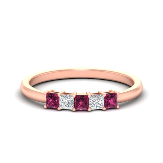 half-carat-princess-pink-sapphire-anniversary-band-in-rose-gold-fdwb8008prgsadrpisleep-0.50ct-nl-rg