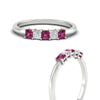 Load image into Gallery viewer, half-carat-princess-pink-sapphire-anniversary-band-in-white-gold-fdwb8008prgsadrpiangle3-0.50ct-nl-wg