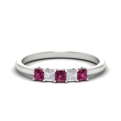 half-carat-princess-pink-sapphire-anniversary-band-in-white-gold-fdwb8008prgsadrpisleep-0.50ct-nl-wg