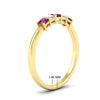 Load image into Gallery viewer, half-carat-princess-pink-sapphire-anniversary-band-in-yellow-gold-fdwb8008prgsadrpiangle2-0.50ct-nl-yg-hw