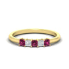 Load image into Gallery viewer, half-carat-princess-pink-sapphire-anniversary-band-in-yellow-gold-fdwb8008prgsadrpisleep-0.50ct-nl-yg