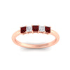 Load image into Gallery viewer, half-carat-princess-ruby-anniversary-band-in-rose-gold-fdwb8008prgrudrangle5-0.50ct-nl-rg