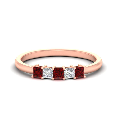 half-carat-princess-ruby-anniversary-band-in-rose-gold-fdwb8008prgrudrsleep-0.50ct-nl-rg