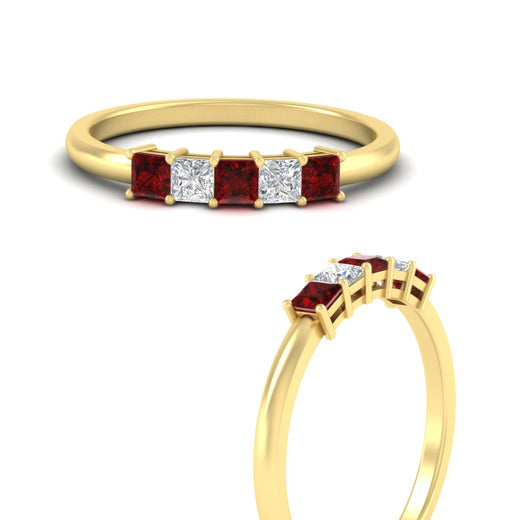 half-carat-princess-ruby-anniversary-band-in-yellow-gold-fdwb8008prgrudrangle3-0.50ct-nl-yg