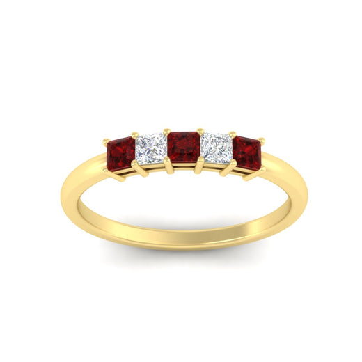 half-carat-princess-ruby-anniversary-band-in-yellow-gold-fdwb8008prgrudrangle5-0.50ct-nl-yg