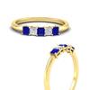 Load image into Gallery viewer, half-carat-princess-sapphire-anniversary-band-in-yellow-gold-fdwb8008prgsablangle3-0.50ct-nl-yg