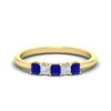 Load image into Gallery viewer, half-carat-princess-sapphire-anniversary-band-in-yellow-gold-fdwb8008prgsablsleep-0.50ct-nl-yg