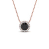 Load image into Gallery viewer, half-carat-round-black-diamond-halo-necklace-in-FD-PD10984GBLACK-0.50CT-NL-RG-GS