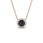 Load image into Gallery viewer, half-carat-round-black-diamond-halo-necklace-in-FD-PD10984GBLACK-0.50CT-NL-RG-GS
