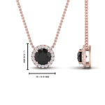 Load image into Gallery viewer, half-carat-round-black-diamond-halo-necklace-in-FD-PD10984GBLACK-0.50CT-NL-RG-GS
