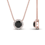 Load image into Gallery viewer, half-carat-round-black-diamond-halo-necklace-in-FD-PD10984GBLACK-0.50CT-NL-RG-GS
