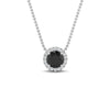 Load image into Gallery viewer, half-carat-halo-diamond-pendant-with-black-diamond-in-fdpd10984-fancy1-nl-wg
