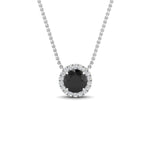 Load image into Gallery viewer, half-carat-halo-diamond-pendant-with-black-diamond-in-fdpd10984-fancy1-nl-wg

