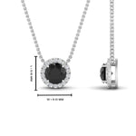 Load image into Gallery viewer, half-carat-halo-diamond-pendant-with-black-diamond-in-fdpd10984-fancy1-nl-wg
