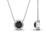 Load image into Gallery viewer, half-carat-halo-diamond-pendant-with-black-diamond-in-fdpd10984-fancy1-nl-wg
