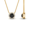 Load image into Gallery viewer, half-carat-round-black-diamond-halo-necklace-in-FD-PD10984GBLACK-0.50CT-NL-YG-GS