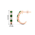 Thumbnail 57 - half-carat-round-cut-emerald-hoops-earrings-in-rose-gold-fdear40640gemgrangle3-nl-rg-hw