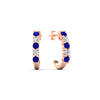 Load image into Gallery viewer, half-carat-round-cut-sapphire-hoops-earrings-in-rose-gold-fdear40640gsablangle1-nl-rg