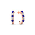 Thumbnail 43 - half-carat-round-cut-sapphire-hoops-earrings-in-rose-gold-fdear40640gsablangle1-nl-rg