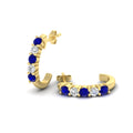 Thumbnail 85 - half-carat-round-cut-sapphire-hoops-earrings-in-yellow-gold-fdear40640gsablangle5-nl-yg