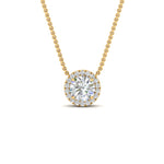 Load image into Gallery viewer, half-carat-halo-diamond-pendant-in-FD-PD10984-0.50CT-NL-YG
