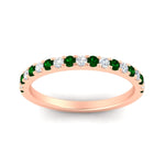Load image into Gallery viewer, half-carat-round-emerald-delicate-band-in-rose-gold-FD8370GEMGRANGLE5-0.50CT-NL-RG.jpg