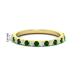 Load image into Gallery viewer, half-carat-round-emerald-delicate-band-in-yellow-gold-FD8370GEMGR-0.50CT-NL-YG-HW.jpg