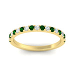 Load image into Gallery viewer, half-carat-round-emerald-delicate-band-in-yellow-gold-FD8370GEMGRANGLE5-0.50CT-NL-YG.jpg