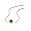 Load image into Gallery viewer, half-carat-round-emerald-halo-necklace-in-FD-PD10984GEMGR-0.50CT-NL-WG-GS