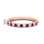 Load image into Gallery viewer, half-carat-round-pink-sapphire-delicate-band-in-rose-gold-FD8370GSADRPI-0.50CT-NL-RG-HW.jpg
