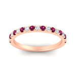 Load image into Gallery viewer, half-carat-round-pink-sapphire-delicate-band-in-rose-gold-FD8370GSADRPIANGLE5-0.50CT-NL-RG.jpg