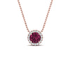 Load image into Gallery viewer, half-carat-round-pink-sapphire-halo-necklace-in-FD-PD10984GSADRPI-0.50CT-NL-RG-GS