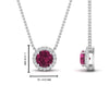 Load image into Gallery viewer, half-carat-round-pink-sapphire-halo-necklace-in-FD-PD10984GSADRPI-0.50CT-NL-WG-GS