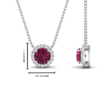 Load image into Gallery viewer, half-carat-round-pink-sapphire-halo-necklace-in-FD-PD10984GSADRPI-0.50CT-NL-WG-GS
