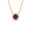 Load image into Gallery viewer, half-carat-round-pink-sapphire-halo-necklace-in-FD-PD10984GSADRPI-0.50CT-NL-YG-GS
