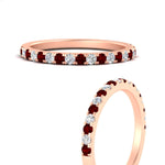 Load image into Gallery viewer, half-carat-round-ruby-delicate-band-in-rose-gold-FD8370GRUDRANGLE3-0.50CT-NL-RG.jpg
