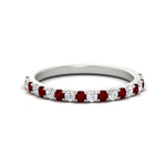 Load image into Gallery viewer, half-carat-round-ruby-delicate-band-in-white-gold-FD8370GRUDR-0.50CT-NL-WG.jpg